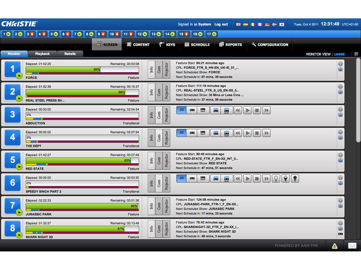 Christie® Avias-TMS™ Theater Management | 108-427104-XX