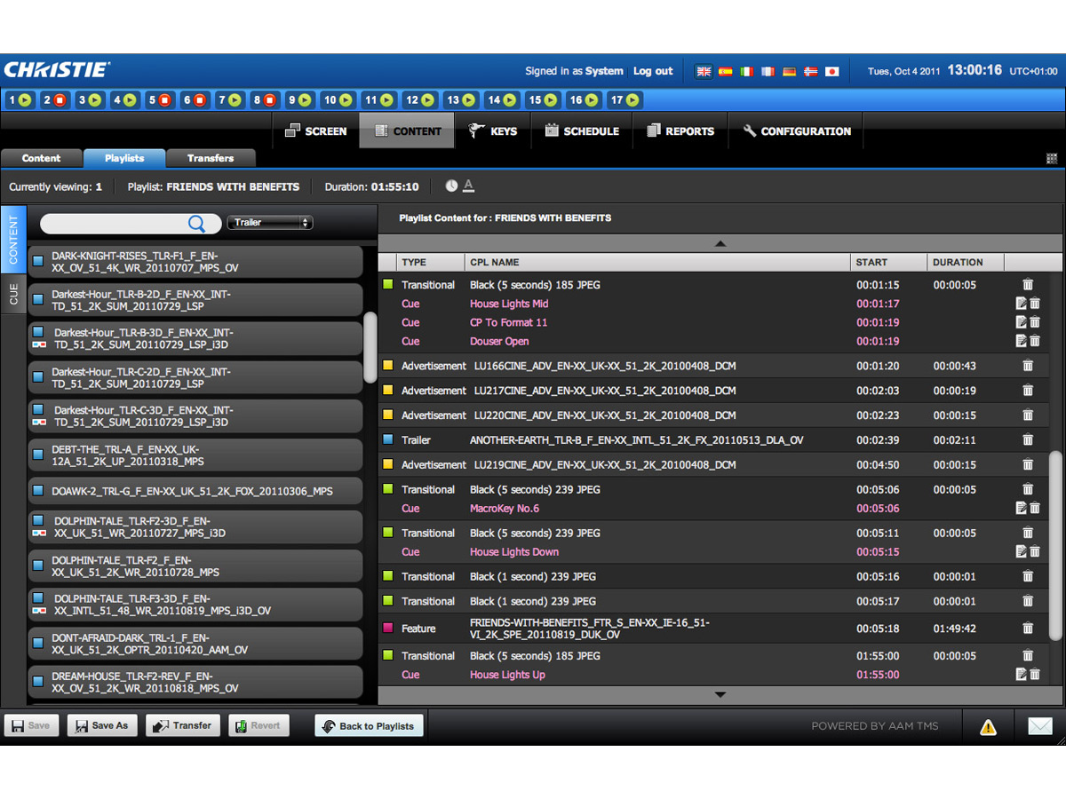 Christie® Avias-TMS™ Theater Management | 108-427104-XX