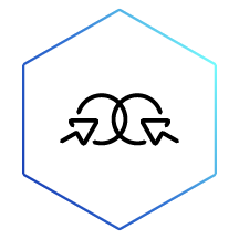 Electronic color convergence icon