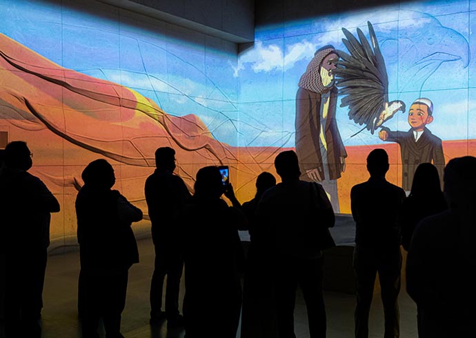 Creative animations and 4K-resolution, 30,000-lumen projectors help bring the fascinating childhood stories of Sheikh Mohammed bin Rashid Al Maktoum to life.