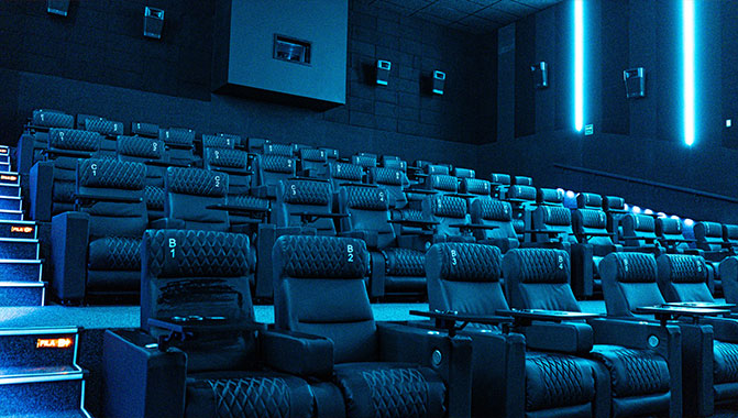 The interior of a Cinemex movie theater