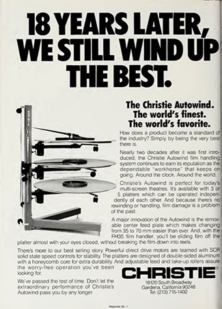 Vintage Christie advertisement from 1990 with headline 